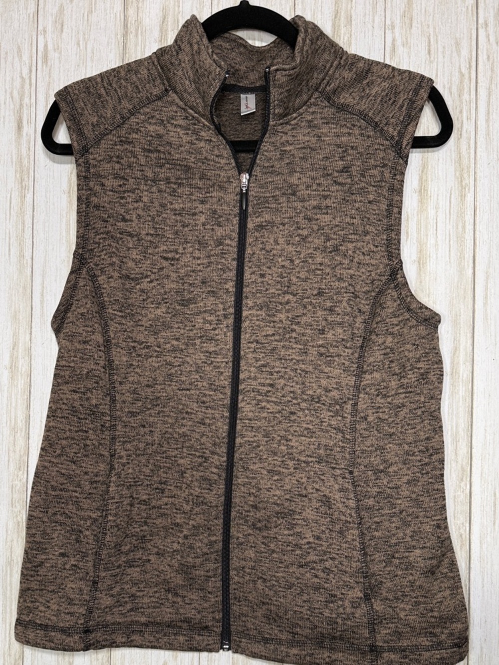exertek Brown Heather Sleeveless Zip Vest